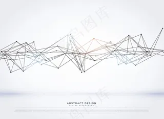 带有多边形网格的白色背景