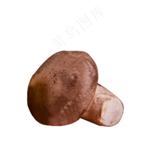 灰色圆弧蘑菇食物元素