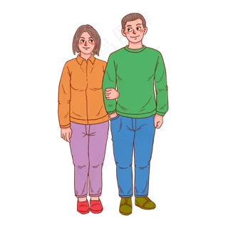 七夕情人节情侣谈恋爱