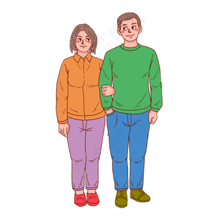 七夕情人节情侣谈恋爱