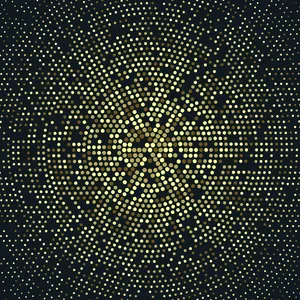 放射状金色半色调图案，金色奢华背景