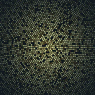 放射状金色半色调图案，金色奢华背景