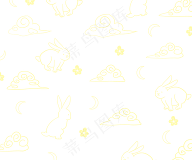 中秋祥云玉兔底纹 中秋祥云玉兔底纹