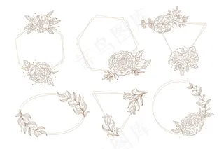 手绘花框系列