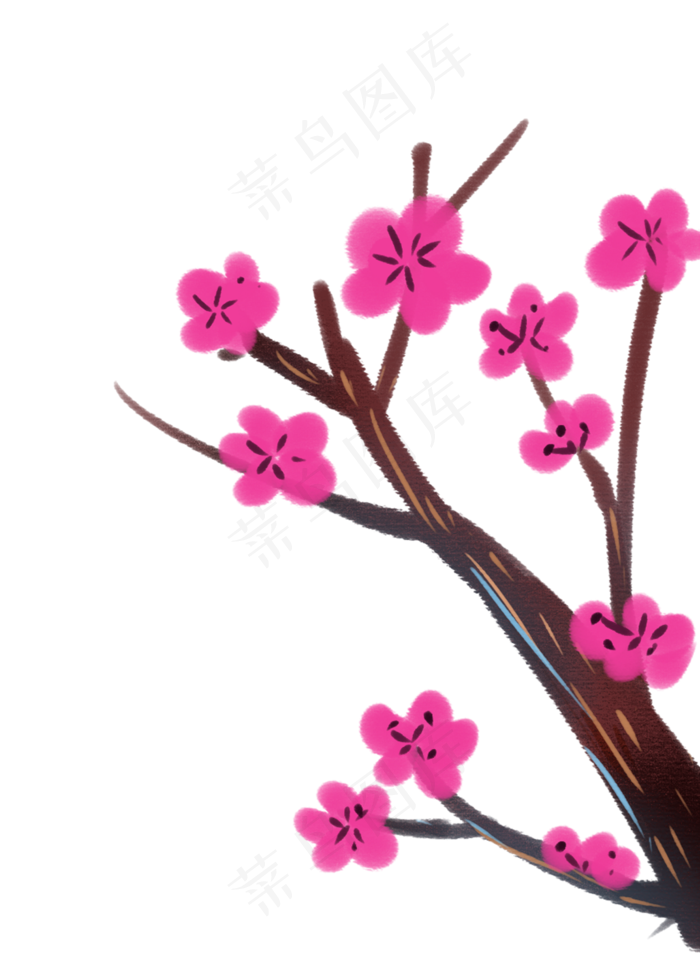中国风古风梅花(1262X1718(DPI:300))psd模版下载