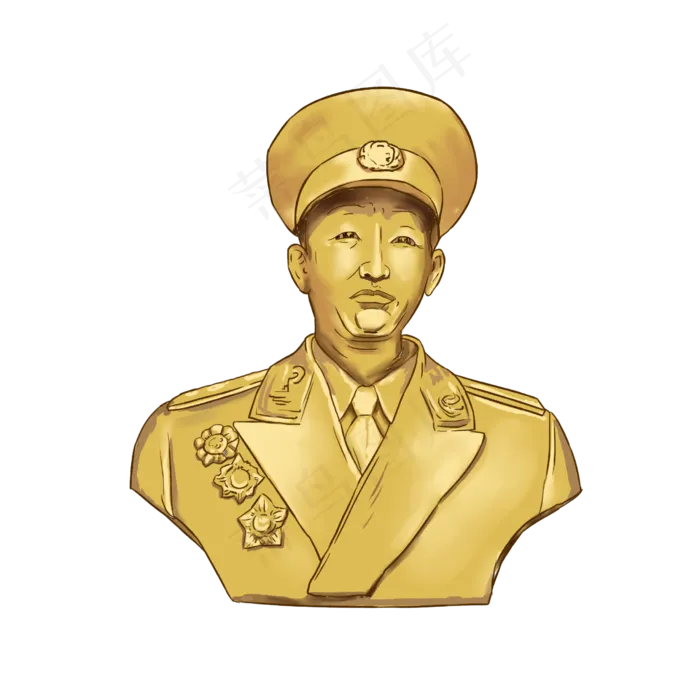 手绘将领雕塑(2480X2480(DPI:300))psd模版下载