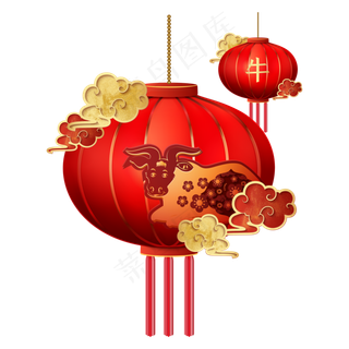 牛年灯笼装饰
