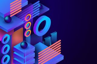 不同形状的梯度几何背景