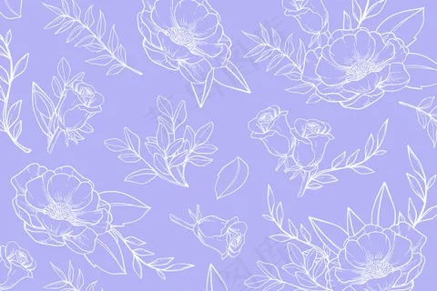 彩色手绘花卉背景