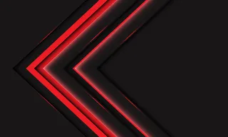 抽象红灯线霓虹灯箭头深灰色金属方向带空白空间设计现代未来主义技术背景