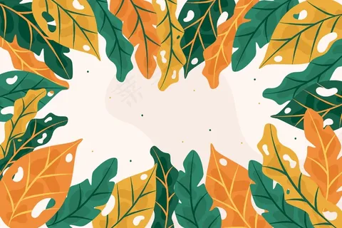 抽象热带树叶背景