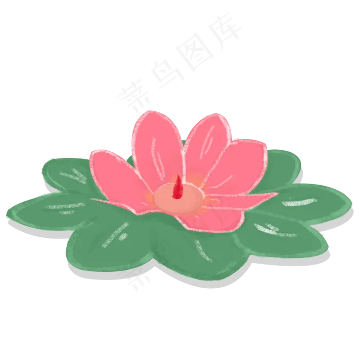 手绘中元节荷花灯素材(2000X2000(DPI:300))psd模版下载