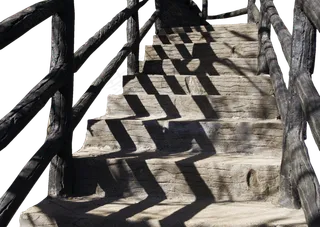 狭窄的山间小路石阶