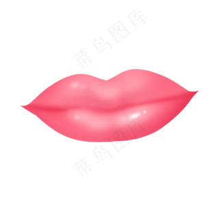 粉红色七夕节唇印