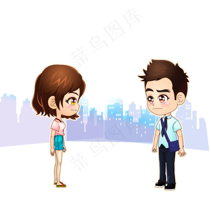 情人节七夕男孩女孩一见钟情AI