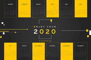 摘要2020日历模板