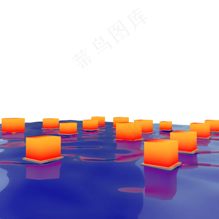 C4D祈福灯许愿灯小场景(2000X2000)