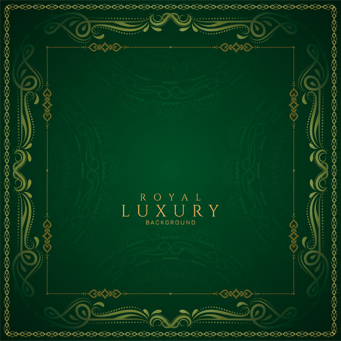 时尚的绿色豪华背景设计