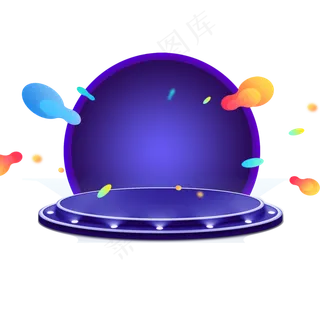 舞台促销装饰彩色球体小元素多边