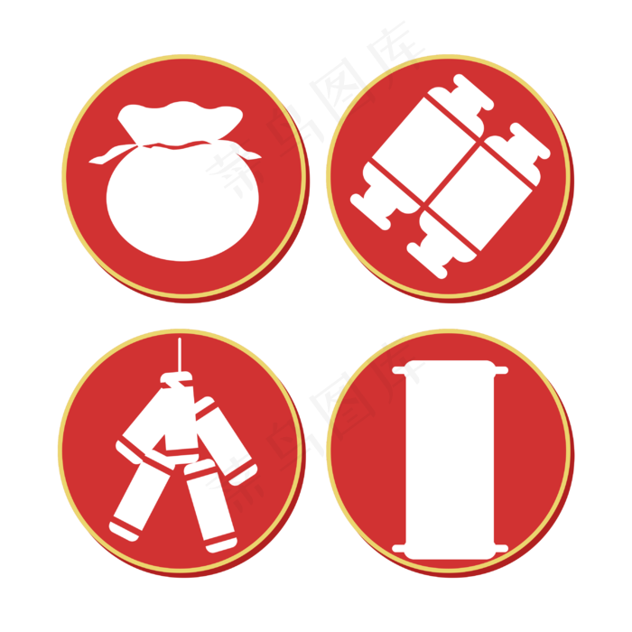 新年红色图标