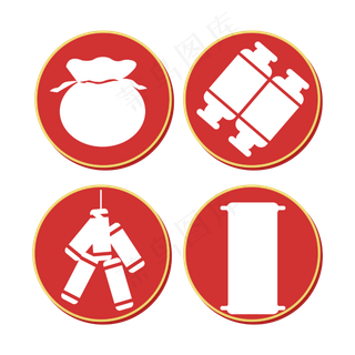 新年红色图标
