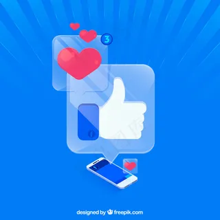 喜欢脸谱和心形背景