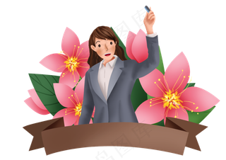 教师节桃花和女教师