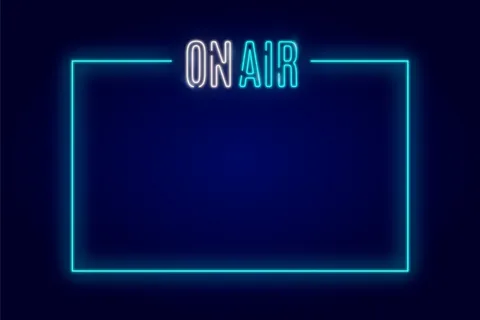 空空间的空中霓虹灯框架