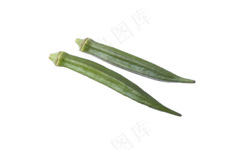新鲜食物绿色秋葵