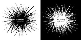半色调星形框组。使用半色调圆点光栅纹理粗点斑点边界。