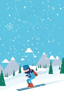 创意冬日滑雪旅游 创意冬日滑雪旅游
