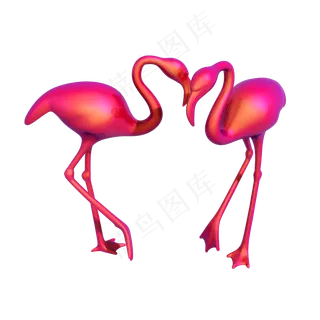 质感火烈鸟情侣png图