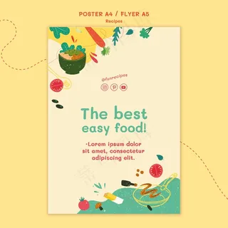 食谱网站宣传单,DM传单模板