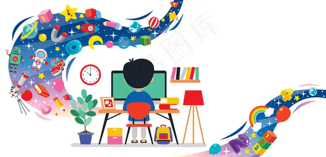 计算机技术用于教育和商业的概念 计算机技术用于教育和商业的概念