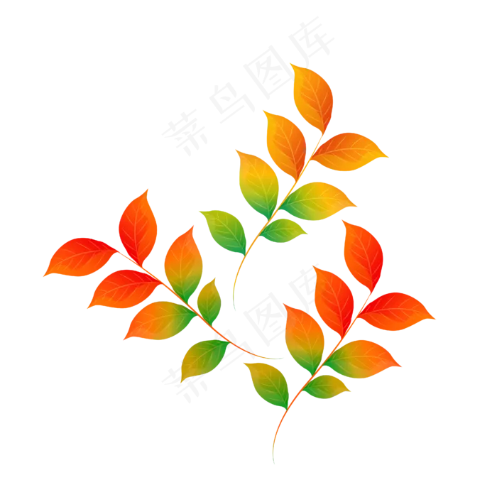 黄色的秋叶(4167*4167px 300 dpi )ai矢量模版下载