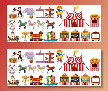 马戏团的不同物体