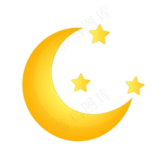 七夕节卡通月亮星星元素