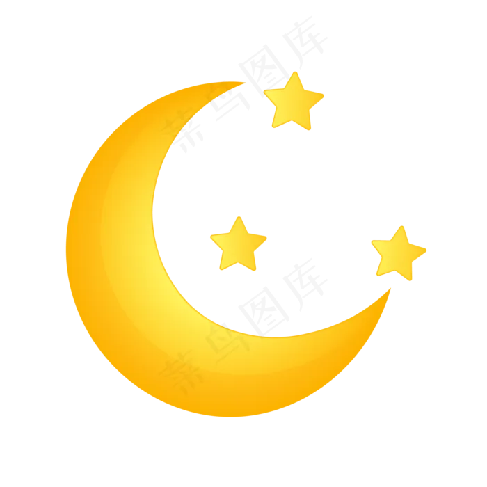 七夕节卡通月亮星星元素(2000*2000px 300 dpi )ai矢量模版下载