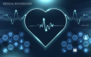 现代医疗技术与创新理念。保健模式医疗创新概念背景设计。