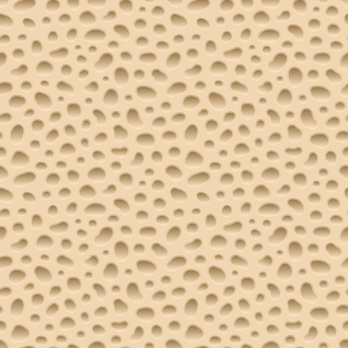 骨海绵结构，骨结构矢量无缝模式。海绵骨，药用海绵插画