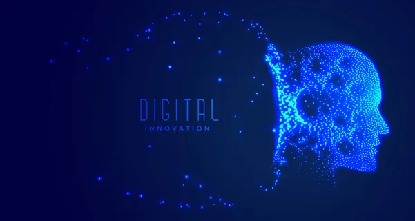 数字人脸人工智能概念