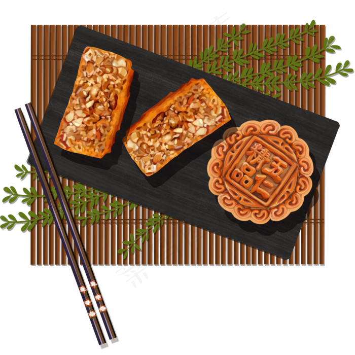 伍仁月饼中秋中秋节(2000X2000(DPI:300))psd模版下载