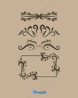 复古装饰品和框架套装