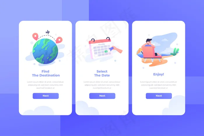 旅游登机应用程序app屏幕eps,ai矢量模版下载