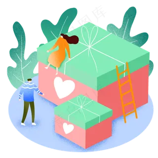 七夕节爱心礼盒