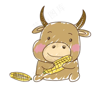 牛年吃玉米牛牛