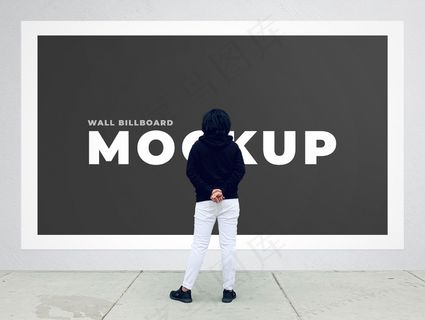 墙上广告牌模型样机