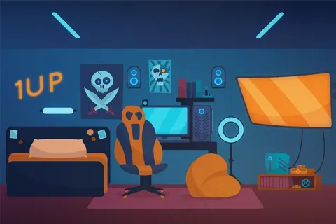 卡通游戏室插图