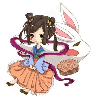 精美紫色嫦娥图 精美紫色嫦娥图
