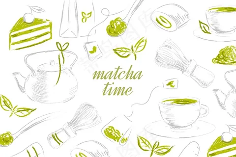 抹茶茶壶、茶包